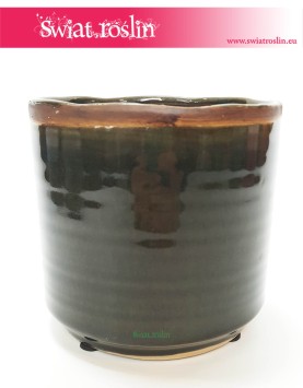 Osłonka Ceramiczna Cylinder Zielona zwężana u dołu