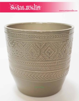 Osłonka Ceramiczna Bura We Wzorki